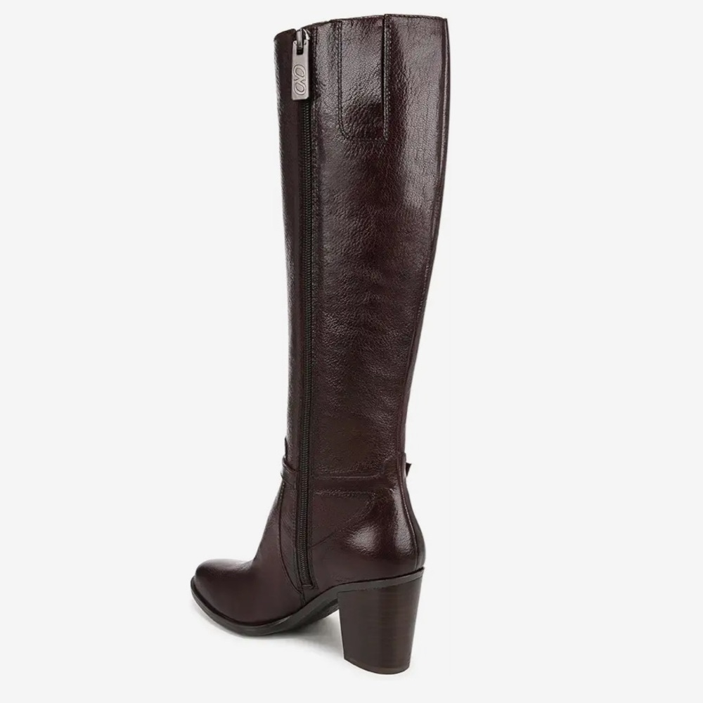 NIB NATURALIZER Wine Leather Knee-High Boots - Picture 6 of 11